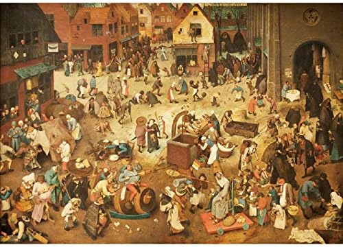 JMbeauuuty 2000 Piece Jigsaw Puzzles Difficult Puzzles for Adults Impossible Puzzle Toys Family Games Decorative Home - The Fight between Carnival and Lent 39.4 x 27.5 Inches