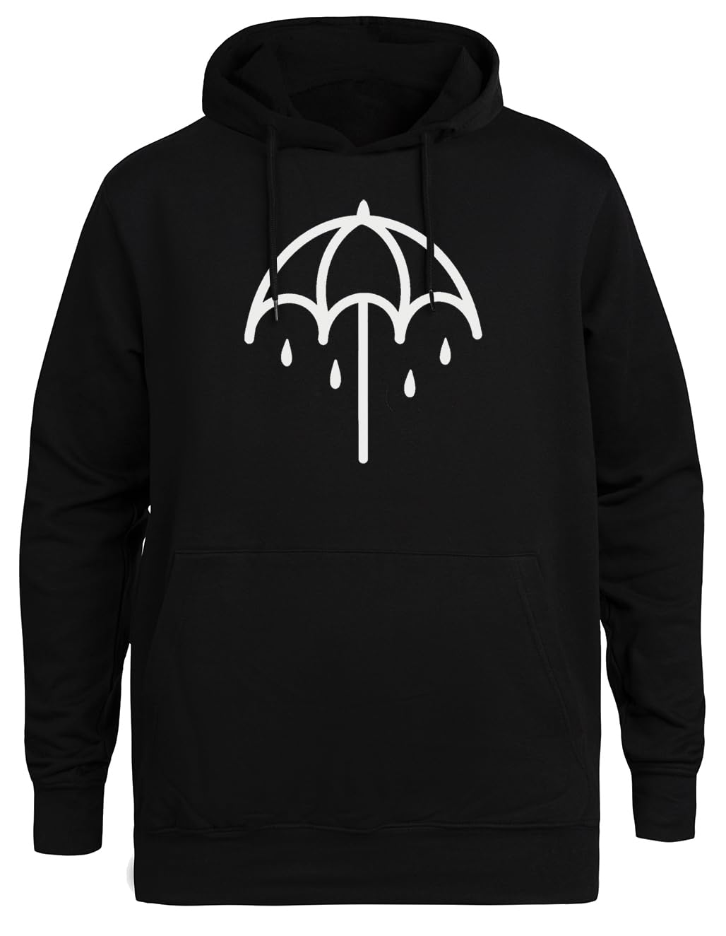 Paraguas Sudadera con Capucha Negra Unisex Chaqueta Ecológica Unisex Black Hoodie Eco-Friendly Hooded Jacket