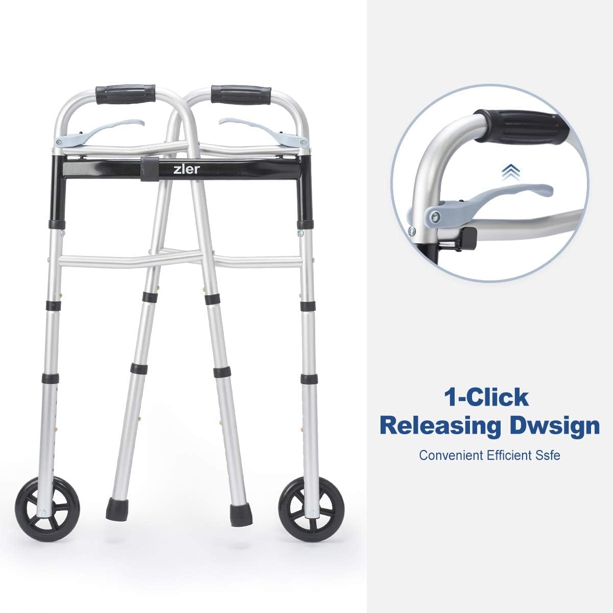 Zler Narrow Walker with width adjustable design indicated