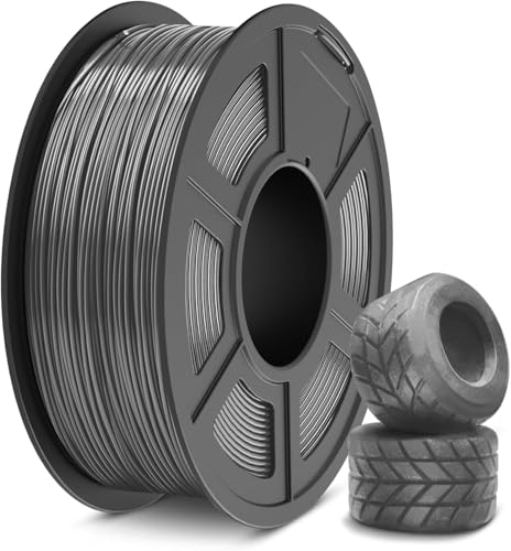 Image of SUNLU TPU 3D Printer Filament 1.75mm, High Speed 95A TPU Filament, 1KG Flexible 3D Filament for Fast Printing, Dimensional Accuracy + /- 0.03mm, Suitable for Most FDM 3D Printers. (Grey)