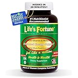 Life's Fortune Multivitamin & Mineral Tablets, All Natural Energy Source Supplying Whole Food Concentrates, Antioxidants, Amino Acids, Enzymes, Trace Minerals & All Daily Essential Vitamins (180 Count (Pack of 1))