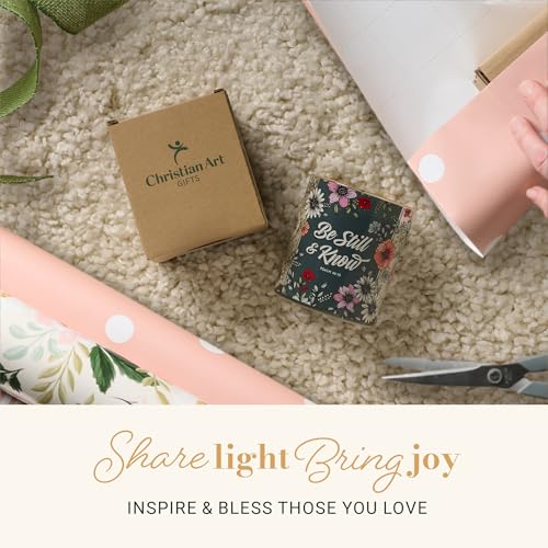 Image of Christian Art Gifts Be Still & Know Scented Candle: Soy Wax, Bible Verse