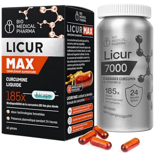 Curcumine de curcuma pour le sport et la souplesse : cure de 2 mois Licur Max