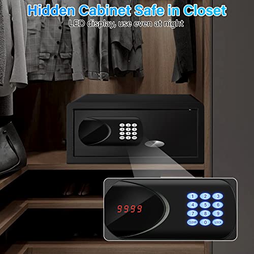 1.2 Cu Ft Fireproof Safe Box With Automatical Lock, Anti-Theft Hotel Safe With Backlight Keypad, Hidden Personal Safe For Laptop Cash Jewelry Medicines Documents #TOP5