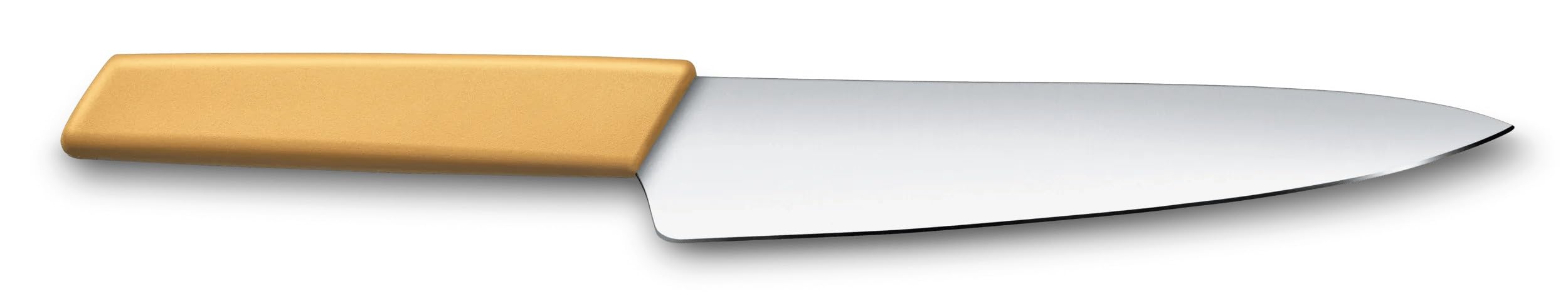 Victorinox Couteau à Découper Swiss Modern pour la Viande, Lame Droite, Lame en Acier Inoxydable 25 cm de Long, Manche Synthétique Ergonomique, Jaune