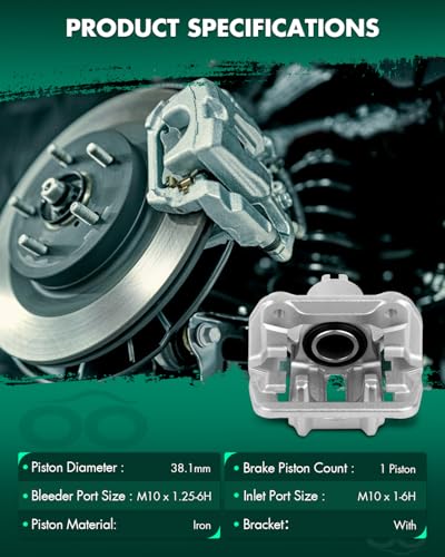 Image of SCITOO Rear Left Brake Caliper With Bracket 19-B2589 Compatible For Acura CL 2001-2003 For Acura TL 1999-2008 For Honda Element 2003-2011