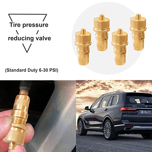 ATsafepro Deflator de pneu, kit de deflator de pneu predefinido de 6 a 30 PSI, acessórios off-road p