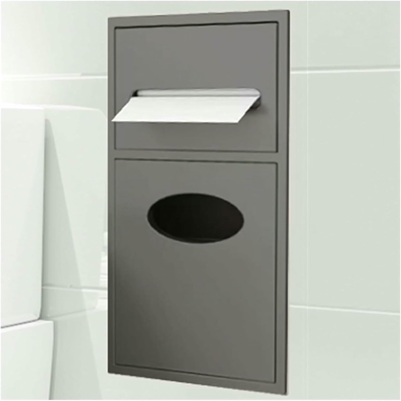 Soporte de papel higiénico de acero inoxidable con almacenamiento integrado para organización del baño