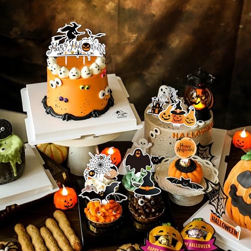 Wegymer XFS004 73Pcs Halloween Cupcake Toppers Trick Or Treat Cake Topper thumb #3