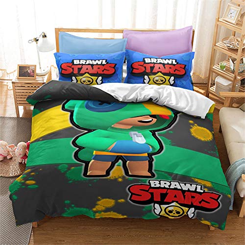 CHAOSE Juego De Cama Familiar De para Niños, Funda De Cama con Estampado De Dibujos Animados, Juego De Funda De Edredón Individual, Ropa De Cama Kingsize (héroe 06,(180x220 cm)-Cama de 105/135) Cover