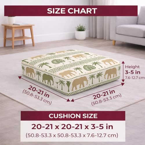 Image of STITCHNEST 'Contour Fit Series' Stretchable Printed Wooden Sofa Cover (Pack of 4) - Elastic Wooden Chair Cover | Wooden Sofa Seat Cover | Size - 20-21 x 20-21 x 3-5 in