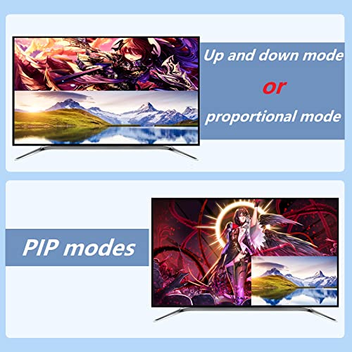 Hdmi 4×2 Multi-Screen Seamless Switch, Hdmi Kvm Switch 4-Port Synchronizer,4 In 2 Out Hdmi Splitter Ttl And Remote Control,Support 4K @ 30Hz 1080P For Ps4/Pc/Security Camera Screen Divider (Kvm8402) #TOP7
