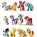 Top Valu 12pcs My Little Miss Pony Colorful Cupcake Cake Topper PVC Action Figures Kids Girl Toy Dolls Decoration Birthday Function Party Cake Kitchen Dish Plate Table Decoration Figure by Top Valu