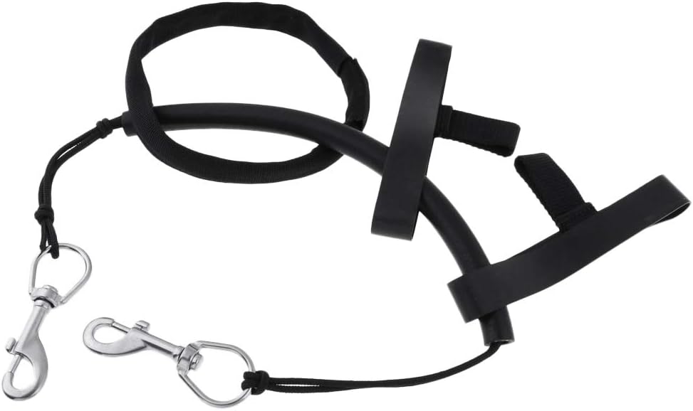 pistro Stage Bottle Rigging with Carry Handle, 2 Swivel Snap for Scuba Diving Cylinder Tank, Adjustable Holder Strap with Rubber Retainer Bands