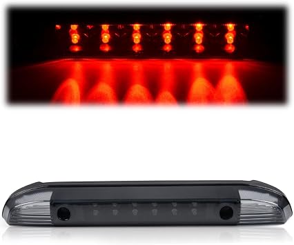 CHEDA Third 3D Brake Lights, Compatible with 2001-2004 Nissan Frontier Pickup, Smoky Lens Black Housing LED Bar Tail Cargo Lamp