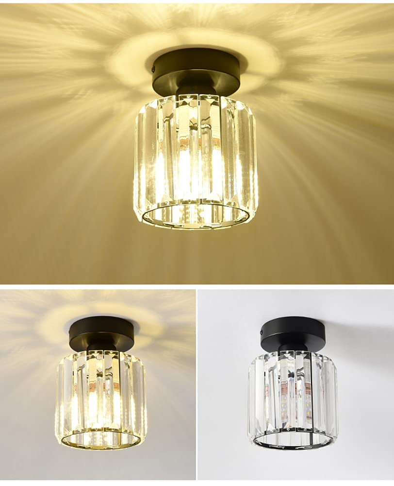 Plafondlicht Lichte luxe kristallen plafondlamp ultradunne ronde sfeervolle led master bedroom lamp eenvoudige moderne RVS lampen Plafondlamp armatuur (Size : 60cm