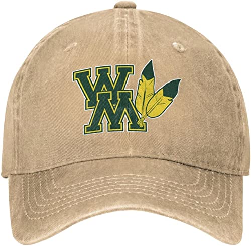 College of William and Mary Logo Hat Adjustable Baseball Cap Cotton Cowboy Hat, Fashionable for Man Woman Natural, One Size