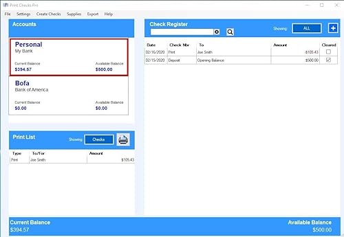 Print Checks Pro - Check Printing Software for Windows 10/11