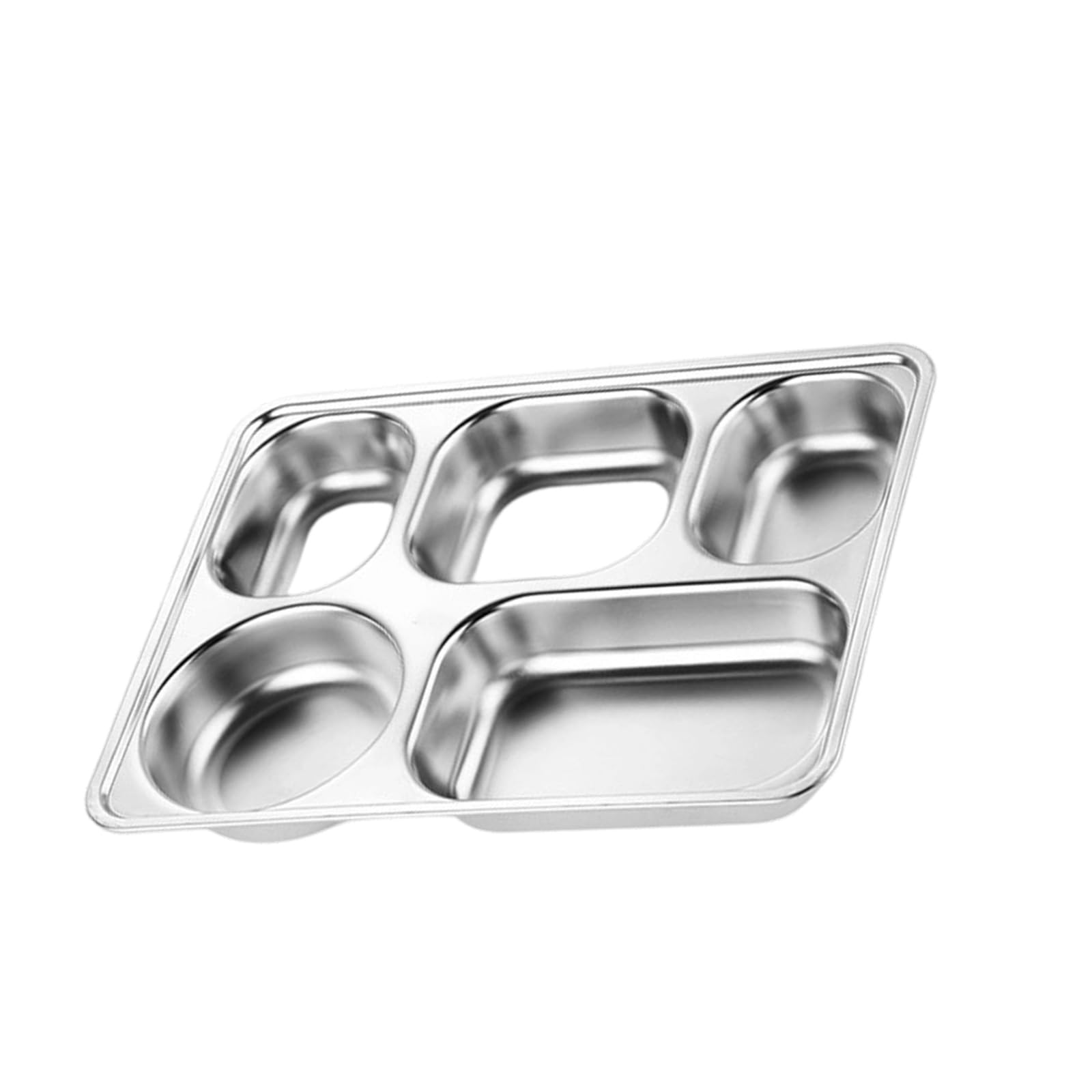 jiingekk Stainless Steel Serving Platter Dishwasher Safe Rust for Camping Home Use Rust Meal Plates Dishwasher