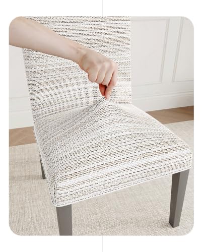 Funda para silla de comedor étnica granja protectora de tela elástica 2 Uds 3