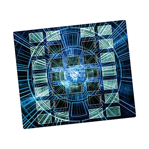 Paramint Tech Board - Yugioh Playmat - Compatible for Yu-Gi-Oh, TCG - Two-Player Master Rule Duel Field Zones, Large 2-Player Card Game Mat - Original Play Mat Art Designs & Accessories Cover