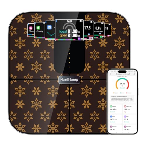 Healthkeep Pèse Personne Balance Connectée Bluetooth Avec Écran TFT Couleur et Technologie ITO,...