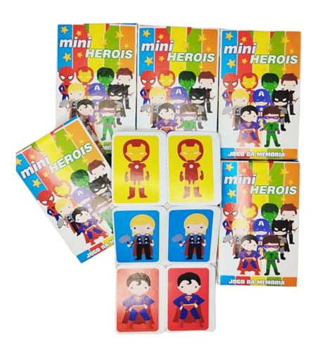30 Jogos Da Memória Tematico Mini Heróis Kit Festa Para Lembrancinha Infantil Aniversário