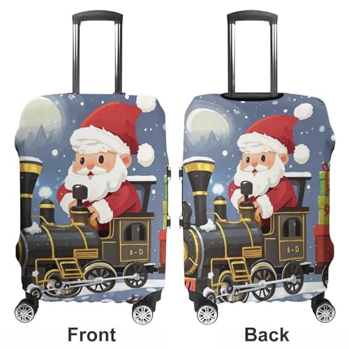 Santa's Train Luggage Cover Elastic Suitcase Protector Case Anti-Scratch Washable Baggage Covers Protector For Traveling, Aircraft Consignment L3