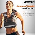 Weighted Vest Woman Adjustable Weights For Walking, 6-12lb/12-18lb, Weighted Vest Woman with 6 Ironsand Weights, Weight Vest For Women/Men, Weight Vest For Walking, Strength Training, Running - Image 4