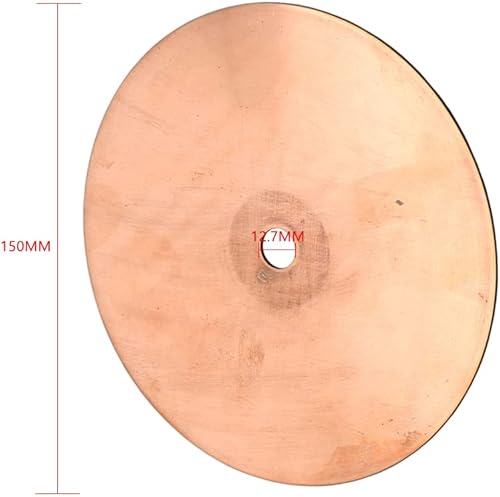 Miniatura 7 de Disco de cobre de 5.906in de diámetro de disco de cobre pulido de 0.500in de diámetro de disco de pulido de piedras preciosas de disco de pulido