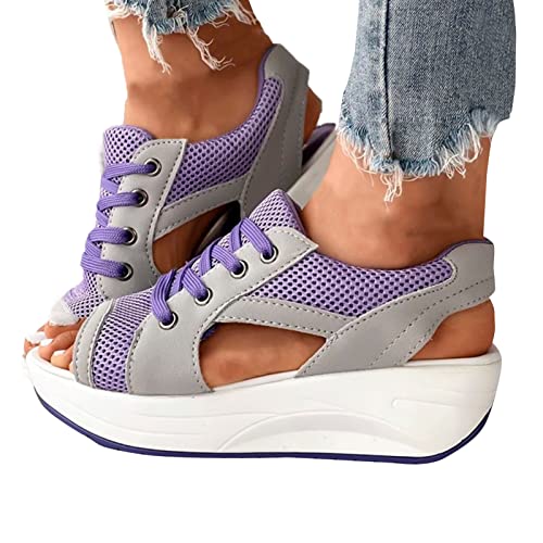 Womens Sport Sandals Comfortable Mesh Adjustable Strappy Cushion Walking Outdoor Hiking Sandles with Arch Support2