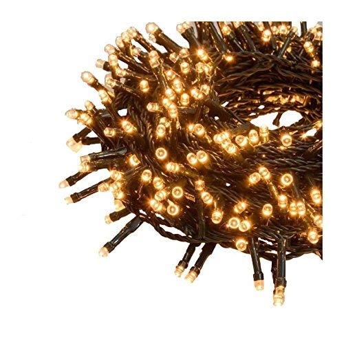 Importex - Miniluces LED para exterior, 100 unidades, color blanco cálido, de 7 metros