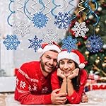 Winter Wonderland Party Decorations,Winter Decorations,Snowflake Hanging Swirl Decorations,Snowman Party Streamers for Birthday Theme Party Together Baby Shower - Image 4