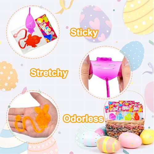 Easter Basket Stuffers for Toddlers 40 Pack, Non Candy Easter Sticky Hands Egg Hunt Fillers Supplies for Kids, Small Party Favor Fidget Toys Classroom Gifts Prize Goodie Treat Bag Stuff for Boys Girls - image 4