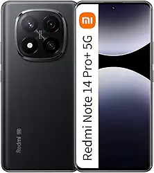 Smartphone Xiaomi Redmi Note 14 Pro+ Plus 5G Preto 12GB RAM 512GB ROM NFC Modelo 24115RA8EG