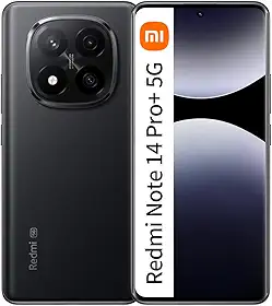 Smartphone Xiaomi Redmi Note 14 Pro+ Plus 5G Preto 12GB RAM 512GB ROM NFC Modelo 24115RA8EG