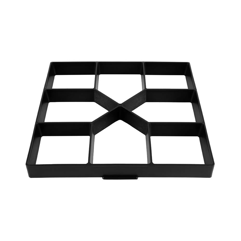 Kuphy Concrete Mould Path Maker Mould, Reusable Plastic Walkway Paving Mould DIY Concrete Stepping Stone Paver Walkways Cement Mold for Lawn Patio Yard Garden(one,H40X40)