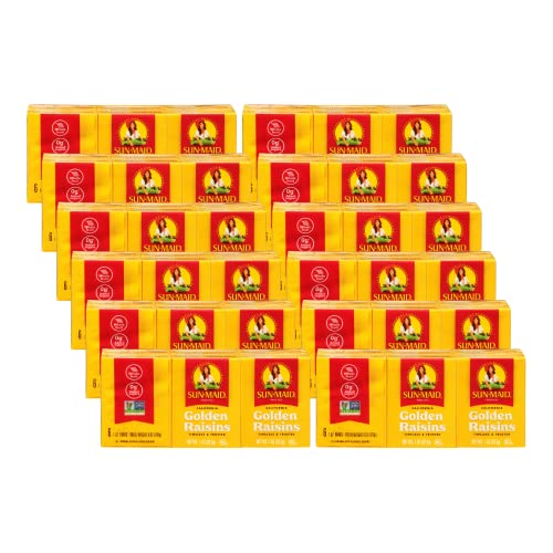 Sun-Maid Natural California Golden Raisins, 6 Count (Pack - 12)
