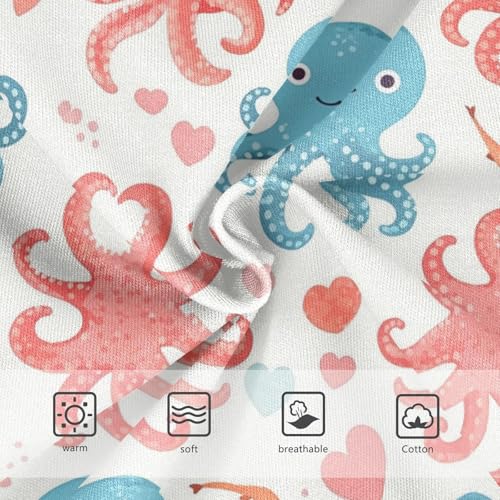 Wusikd Octopus Girls' Underwear Cotton Colorful Girls Briefs Soft Toddler Underwear 2T3