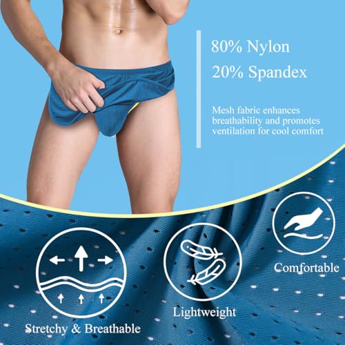 Mens Mesh Underwear Bulge Pouch Underwear Sexy G-String Thongs2
