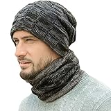 [Bafup] ネックウォーマー ニット帽子 キャップ【裏起毛 防寒 保温強化】内側に暖かい綿毛 柔らかい 伸縮素材 防寒具 スキー 自転車 通勤 通学 スポーツ アウトドア 秋冬 男女兼用