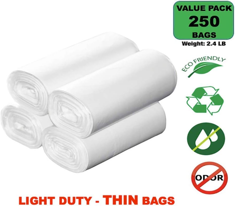 33 Gallon Trash Bags 20.4 Microns 250 Clear Trash Bags 33