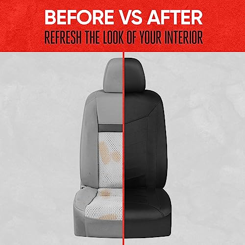 Image of Motor Trend SpillGuard 2 Black Seat Covers for Cars & Seat Covers for Trucks - Neoprene Lining Waterproof Car Seat Covers Front Seats Only - SUV Seat Covers Protector - Forros para Asientos de Carro