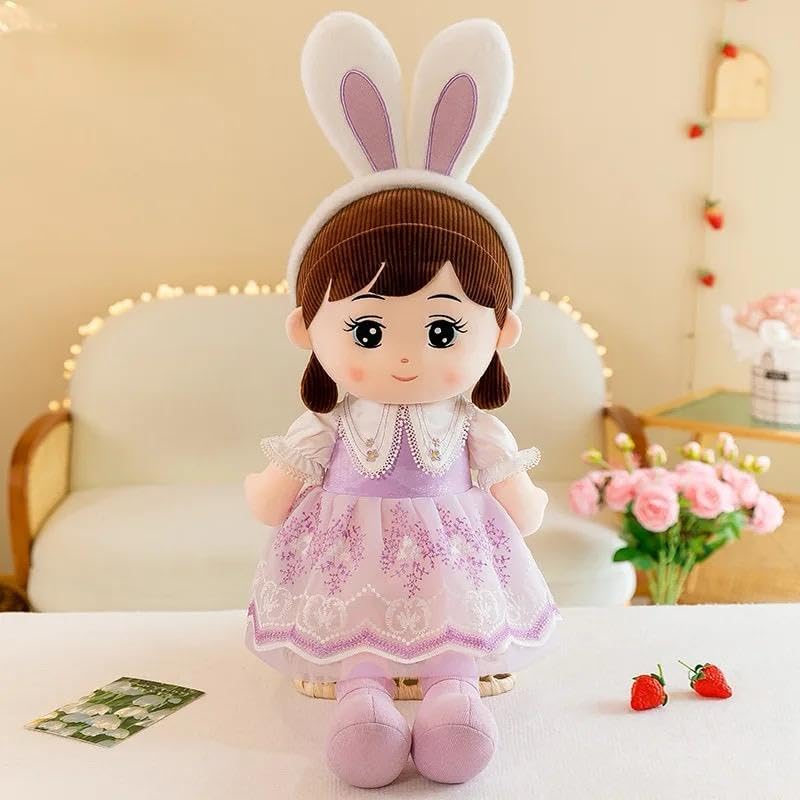 Image of SCOOBA Cute Furry Wings Doll 50cm Height Purple Dress(Furry Headband Purple Dress)