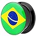 Piersando Piercing Ohr Plug Flesh Tunnel Fahne Motiv Fussball EM & WM Länderflagge Fanartikel Land Flagge Schmuck Brasilien 6mm