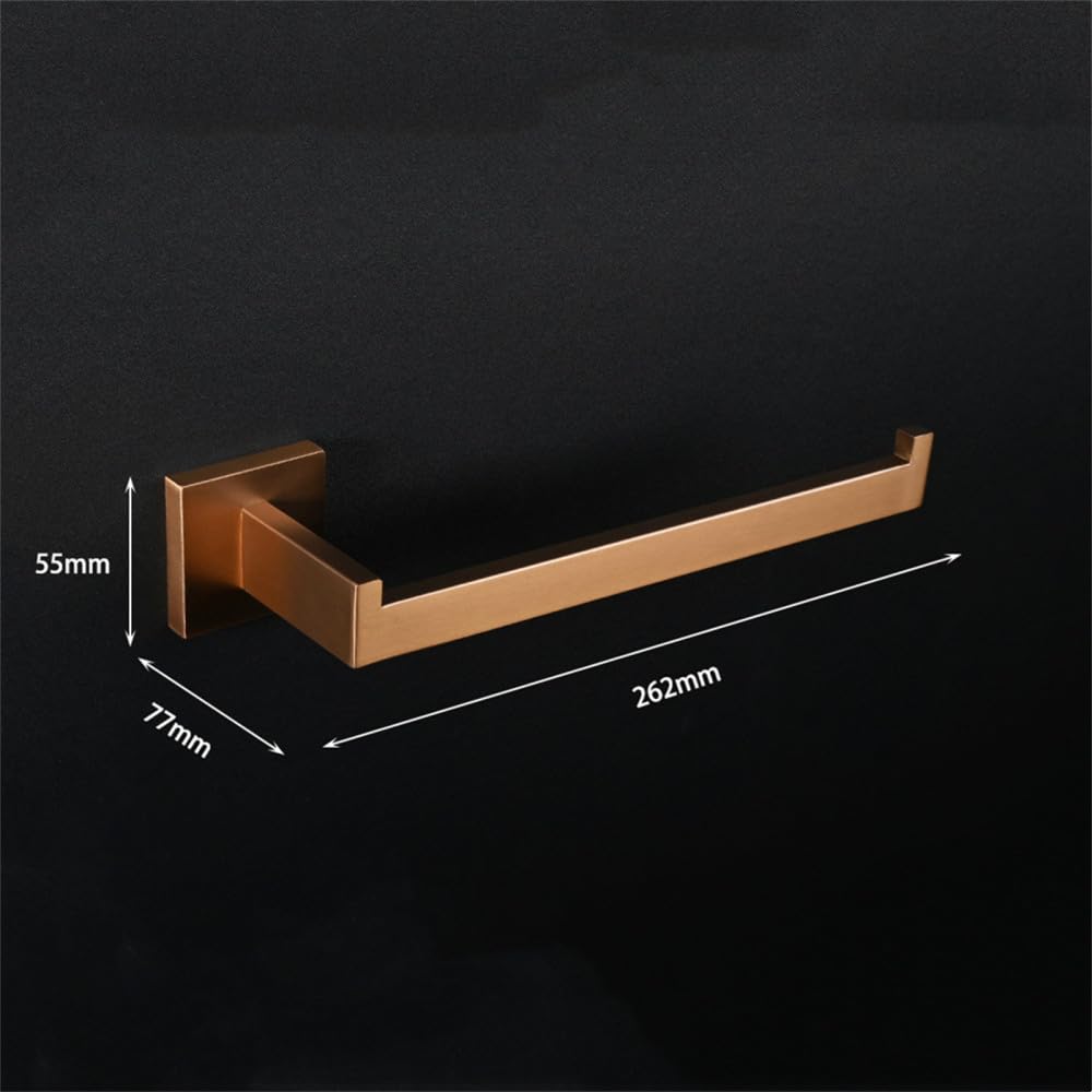 Accesorios de baño de Acero Inoxidable de Oro Rosa Cepillado Toallero Barra de Toalla Anillo de Toalla Gancho para Bata Soporte de Papel higiénico fijado con Tornillo, Anillo de Toalla