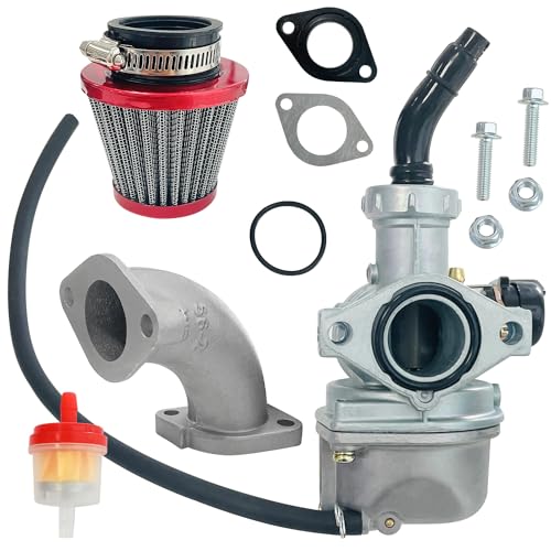 SUGOOE PZ22 Carburetor 22mm Carb Air Filter Kit with 38mm Air Filter Cleaner Intake Pipe Kit for 110cc 125cc SSR CRF50 Pit Dirt Bike Sunl Roketa ThumpStar Taotao Pit Bike ATV