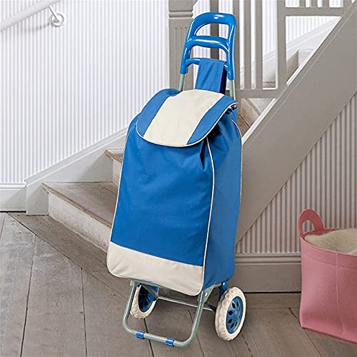 Einkaufswagen, zusammenklappbar, Einkaufswagen, Lebensmittelwagen, mit Rädern, robuster Einkaufstrolley für… – Bild 4