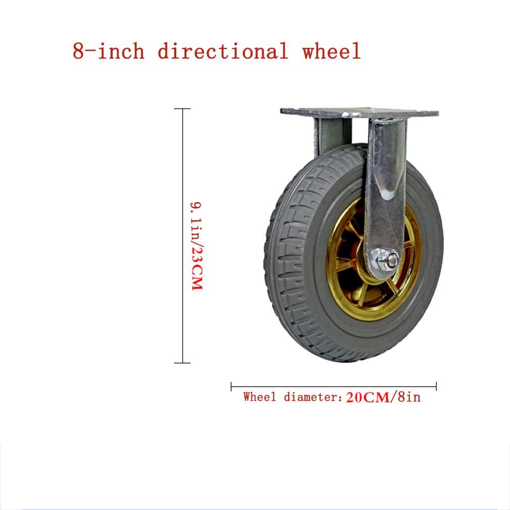 kółko przemysłowe, Kółka gumowe do mebli Wózek wyciszający Platforma(8inch)
