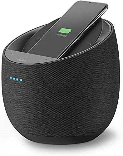 Belkin スマート Hi-Fi スピーカー + SoundForm Elite ワイヤレス充電器 (Alexa、Bluetooth、AirPlay2、Devialet)、ブラック